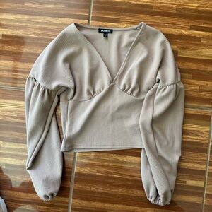 Express beige size XS vneck blouse